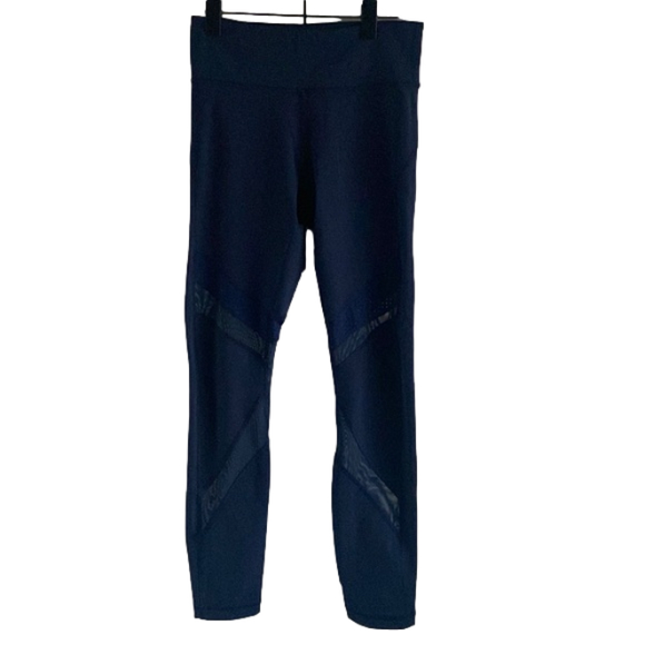 Aritzia The Constant Navy Blue Mesh Leggings - Picture 1 of 13